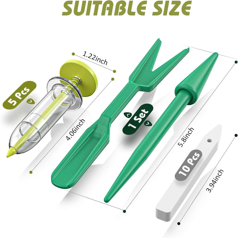 17 Pack Seed Planter Tool, Hand Seeder, Mini Sowing Seed Dispenser Sower, Seedlings Dibber and Widger, Seed Spreader for Planting Vegetables, Flowers