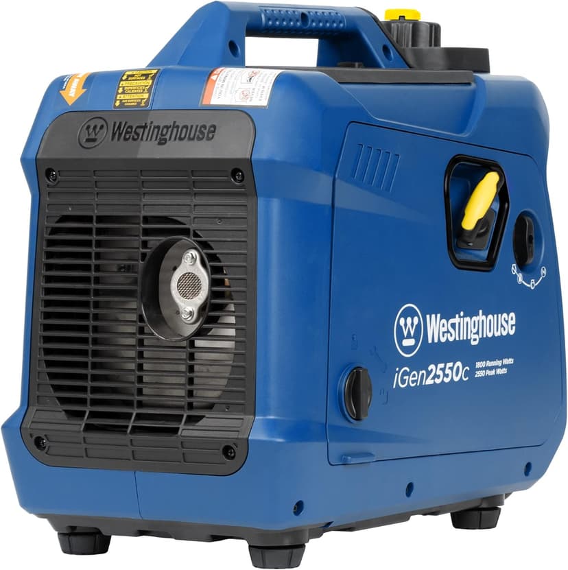 Westinghouse 2550 Peak Watt Super Quiet & Lightweight Portable Inverter Generator, RV Ready 30A Outlet, Gas Powered, CO Sensor, Parallel Capable, Long Run Time,Blue