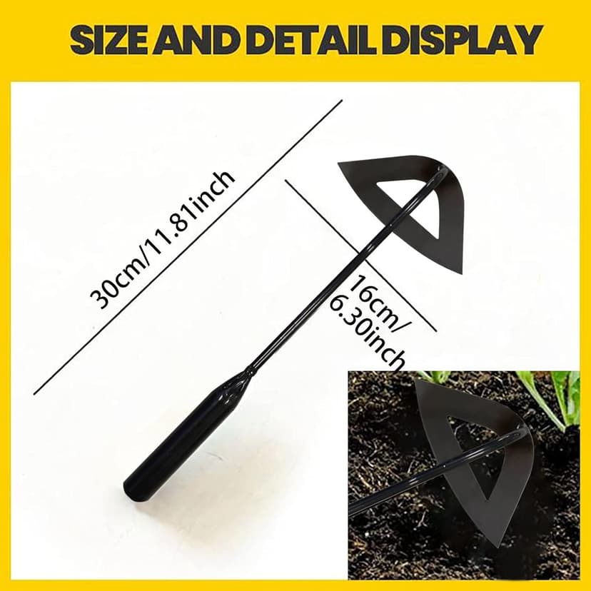 Garden Hoe - All-Steel Hardened Hollow Hoe for Long Handle, Garden Weeding Tools, Easy Weeding and Soil Loosening, Hoe Garden Tool, Durable and effectable Hand Tools, Multi, 11.81x6.30(30x16cm)