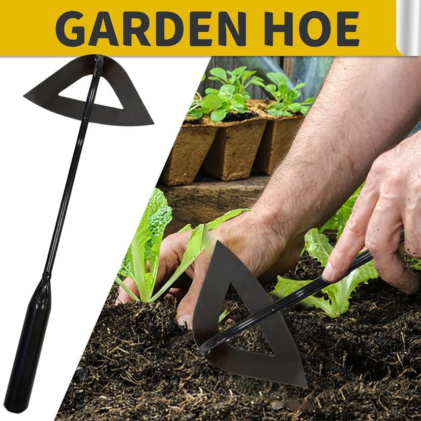 Garden Hoe - All-Steel Hardened Hollow Hoe for Long Handle, Garden Weeding Tools, Easy Weeding and Soil Loosening, Hoe Garden Tool, Durable and effectable Hand Tools, Multi, 11.81x6.30(30x16cm)
