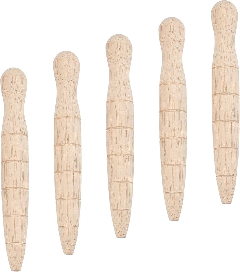 CHGCRAFT 5Pcs Wooden Plant Dibber Wood Garden Dibber seedsDibbler Dibber Bulb Seedling Planting Tools Gardeners Planting Tool for Seedlings