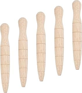 CHGCRAFT 5Pcs Wooden Plant Dibber Wood Garden Dibber seedsDibbler Dibber Bulb Seedling Planting Tools Gardeners Planting Tool for Seedlings