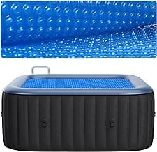 Solar Hot Tub Spa Bubble Cover Blanket for 6 7 Ft Square Inflatable Hot Tub Spa Pool Thermal Insulation Floating Bubble Wrap Covers Blankets(6 x 6 FT)