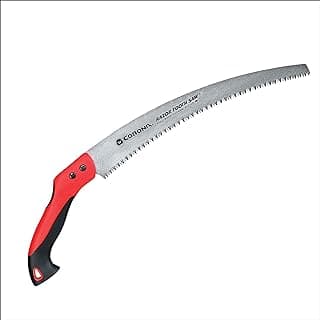Corona Tools 14-Inch RazorTOOTH Pruning Saw | Tree Saw Designed for Single-Hand Use | Curved Blade Hand Saw | Cuts Branches Up to 8" in Diameter | RS 7395, Red/Black