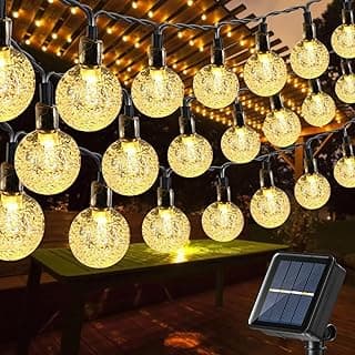 Toodour Solar String Lights Outdoor, 56ft 100 LED Globe String Lights with 8 Modes, Waterproof Solar Powered Patio Lights for Garden, Lawn, Gazebo, Porch, Yard, Wedding, Party Decor - Warm White