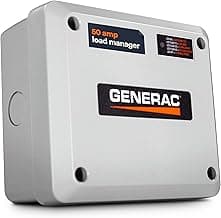 Generac 7000 50 Amp Load Manager - Efficient Load Prioritization and Wire-Free Technology for Reliable Power Management - Lock-Feature and LED Status Display for Convenient Operation - Gray