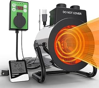 Buyplus Outdoor Heaters for Patio, 1500W Portable Space Heater with 3S Fast Heating, Overheat Protection, Electric Space Heater for Outdoor Indoor Use, Garage, Office, Bedroom, Greenhouse, Patio