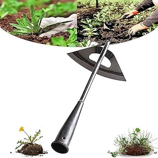 All-Steel Hardened Hollow Hoe,Garden Hoes for Weeding,Hollow Hoe for Gardening,Hoe Garden Tool,Garden Hoe for Backyard Weeding, Loosening, Farm Planting