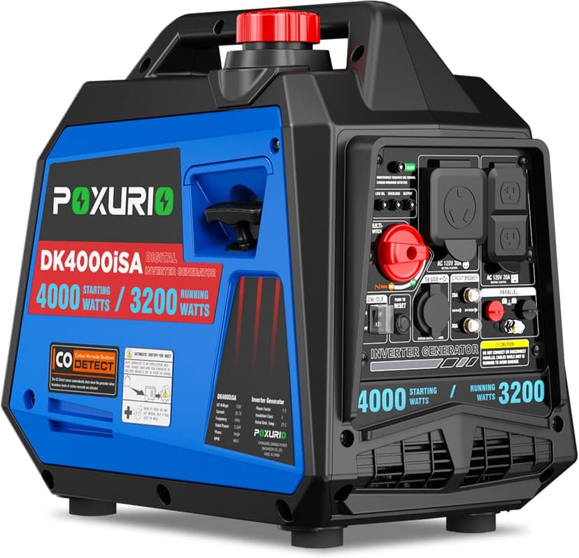 4000 Watt Inverter Generator, 120V Gas Powered Generator Super Quiet, RV Ready/EPA for RV, Camping and Home