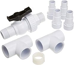 Smartpool SK35 Manual Diverter Valve Replacement Kit for SunHeater Aboveground Pools white
