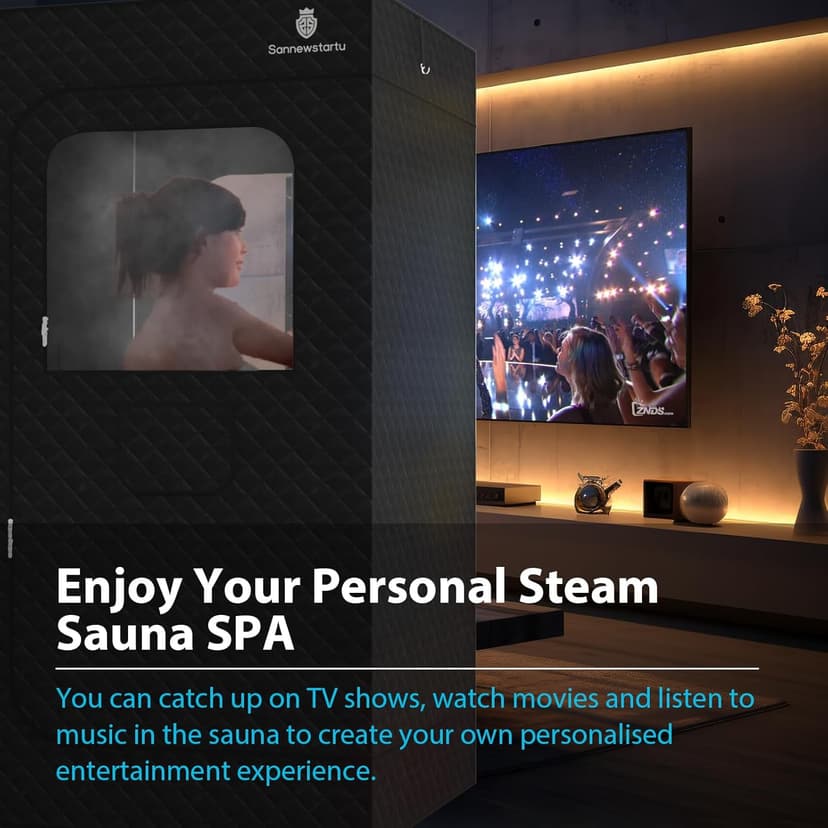 Portable Home Spa - Person Steam Sauna Tent with Quick Heat (1600W), Smart Remote & Leak-Proof Design - Sauna Box with FCC Certified Relaxation in 10 Minutes, (70.9"x 35.4"x 35.4")