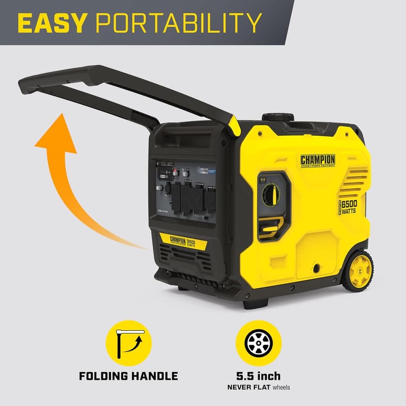 Champion Power Equipment 6500-Watt RV Ready Portable Inverter Generator with Quiet Technology and CO Shield