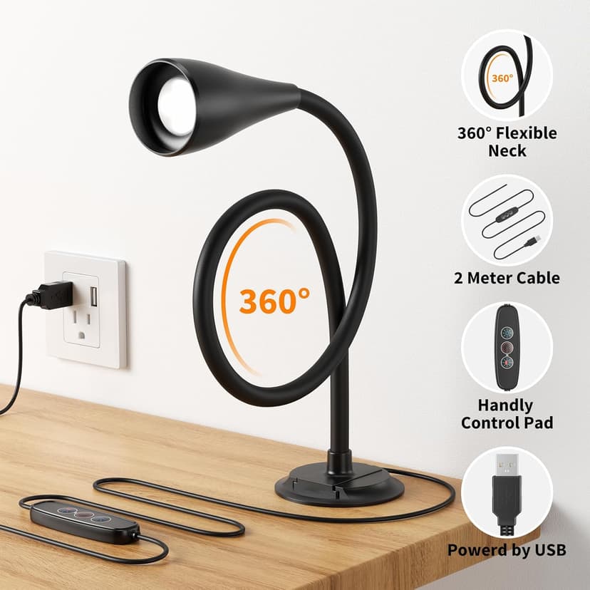 Dim Book Lights for Reading at Night,USB Goose Reading Lights for Books in Bed Headboard,LED Night Lights Plug into Wall,Adhesive Wall Lights for Bedroom,Portable Plug in Wall Sconces Hardwired,1 Pack