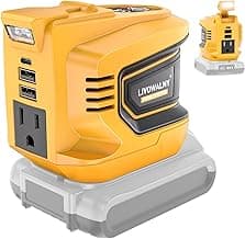 200W Power Inverter for Dewalt 20V, DC 20V to AC 110-120V Battery Inverter, Portable Power Station Generator, Charger Adapter Battery Powered Outlet with 2 USB Ports & 1 Type-C & 1 AC Outlet
