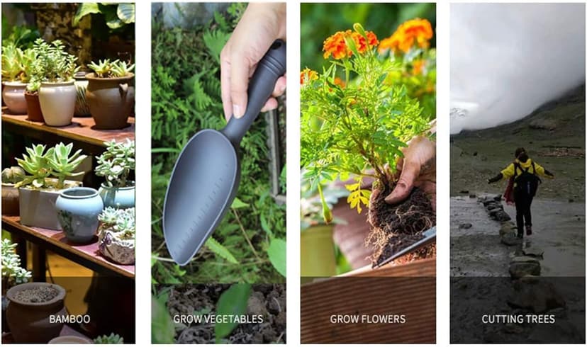 Ewer 4 Pack Plastic Garden Shovel,Garden Scooper Shovel,Plant Hand Shovel Trowels with Scale,Small Shovels for Gardening Kids Soil Transplanting Weeding Digging Planting,Multicolor,122616EIU8SQE