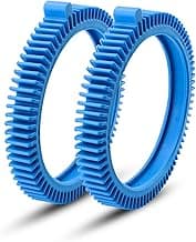 Funmit 896584000-143 Blue Front Tire Kit with Super Hump Replacement for Haywood Poolvergnuegen Select Pool Cleaners and Perfectly Compatible with Hayward Phoenix Cleaners (2 Pack)