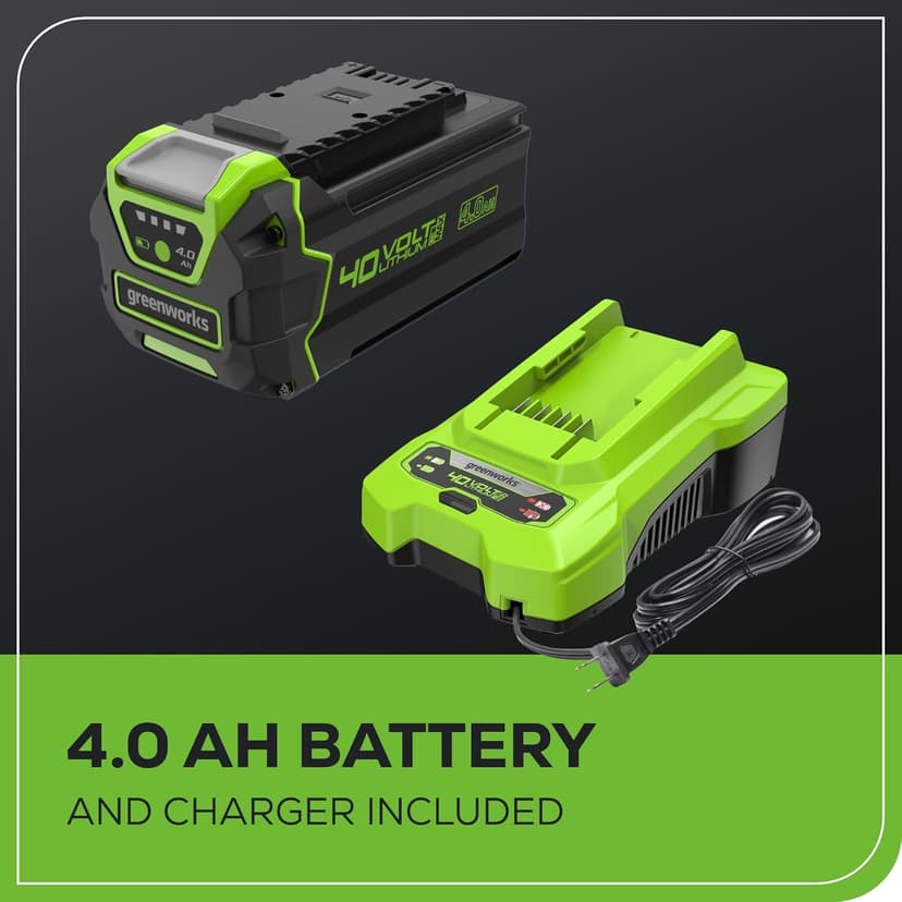 Greenworks 40V 20" Brushless Push Mower, 4.0Ah Battery (Aluminum Handles + Light)