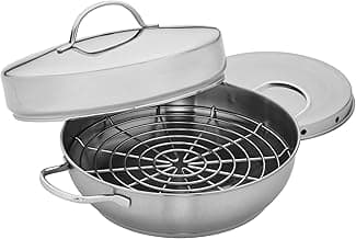 Demeyere Resto 4-pc Stainless Steel Stovetop Smoker Set, Silver, 11.5"