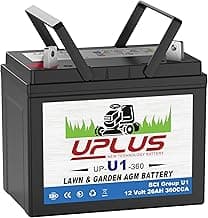 UPLUS U1 Riding Lawn Mower Battery, 12V 360CCA Garden Tractors Battery Maintenance Free AGM Batteries, Fit for John Deere, Cub Cadet, Husqvarna, Craftsman, Toro, Ariens, Poulan Pro and Troy-Bilt