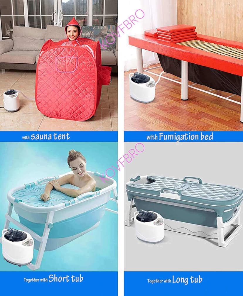 Portable Sauna Steamer Machine for Home Use, Personal Sauna Pod with Fast Heating, Adjustable Steam Settings, Quiet Operation, Ideal for Relaxation, Detox, and Skin Care, Fits Most Sauna Tents
