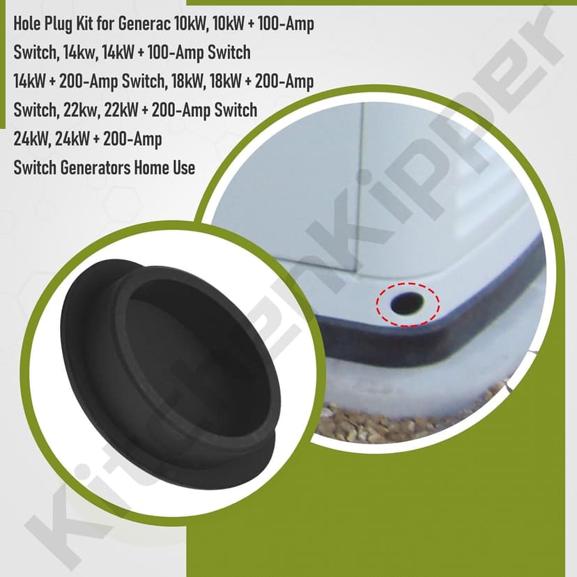 Hole Plug Kit for G-enerac Generators Home Use丨Base Hole Adapter for Whole House Air Cooled Generators - Preventing Damage to The Generator