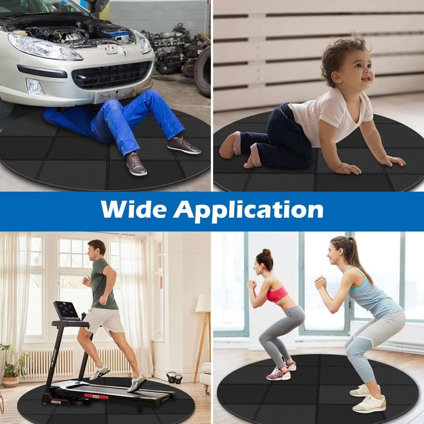78 Inch Round Hot Tub Mat - Extra-Thick Interlocking Hot Tub Protective Pad Spa Pool Foam Insulation Mat Ground Base Flooring Protector for Portable Inflatable Hot Tub Accessories Outdoor Indoor