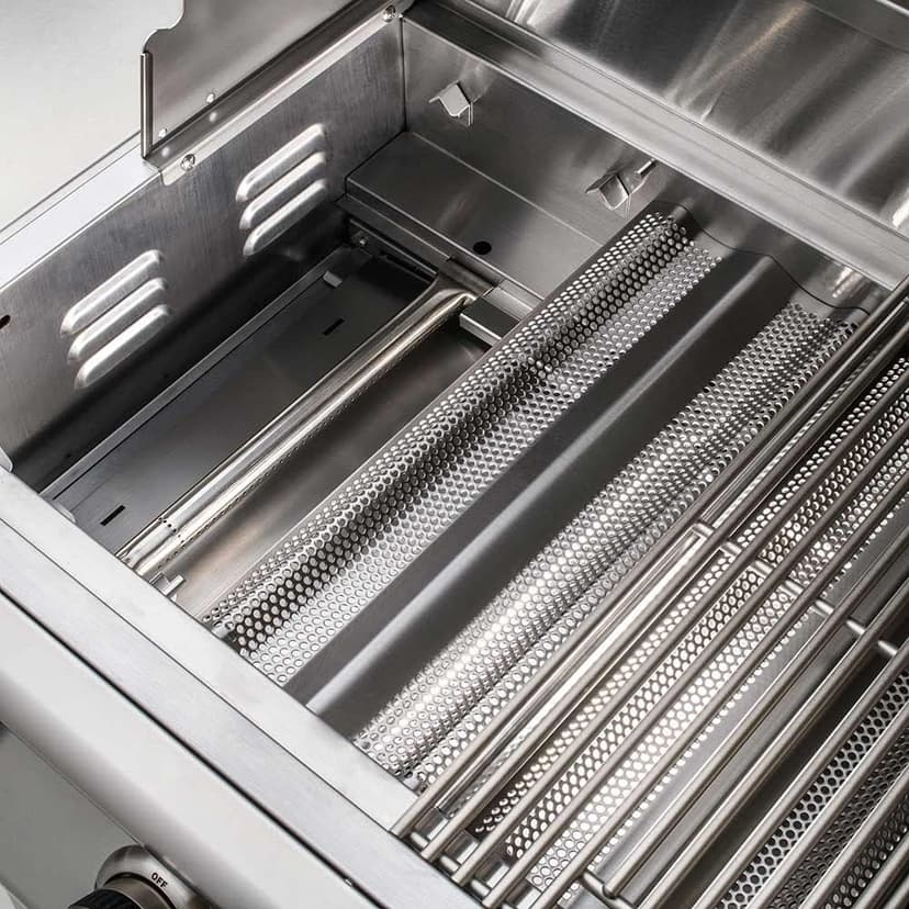 Blaze Prelude LBM 32-Inch 4-Burner Built-in Natural Gas Stainless Steel Grill with Flame-Stabilizing Grids, Heat Zone Separators, Drip Tray and Hood