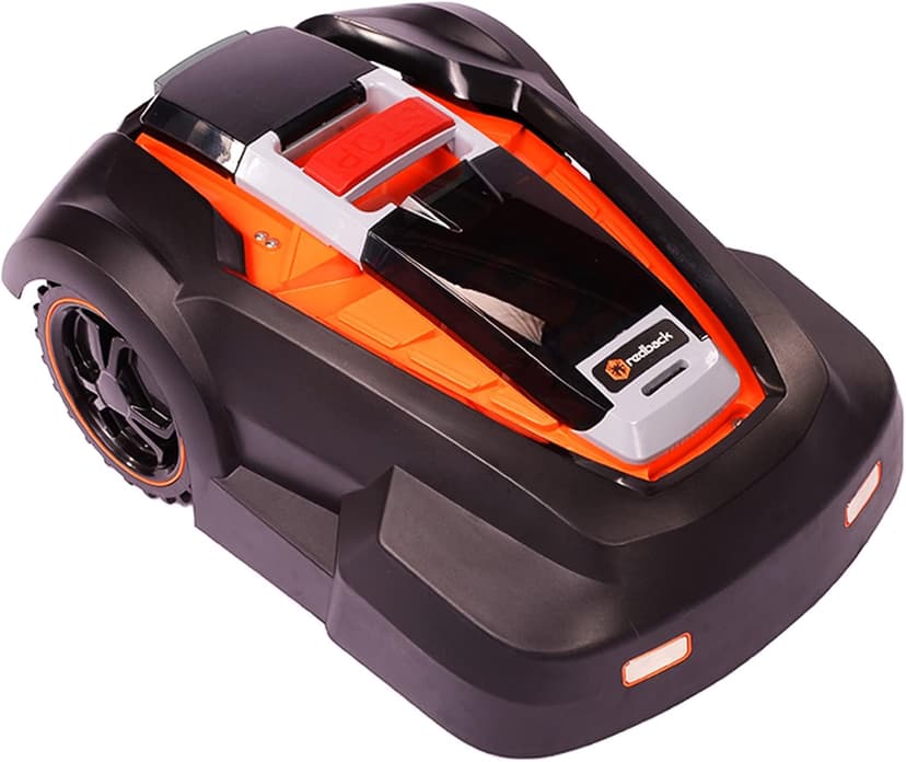 Robot Lawn Mower, Updated 2024 Programming, Self Installation Kit Included, Mows Up to 1/4 Acre, 50% Slope, Low Noise (65dBA) and Rain Sensor