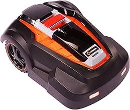 Robot Lawn Mower, Updated 2024 Programming, Self Installation Kit Included, Mows Up to 1/4 Acre, 50% Slope, Low Noise (65dBA) and Rain Sensor