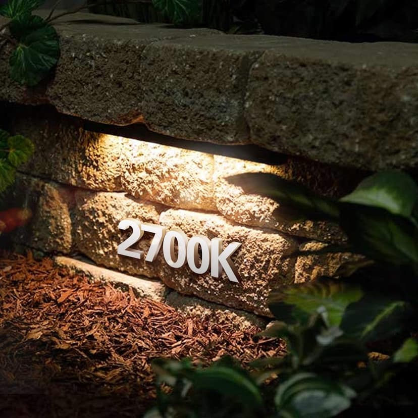 LED Hardscape Light 7 Inch 1.5W Deck Step Paver Wall Garden Pathway Lamp, Warm White 2700K, 12V Low Voltage AC/DC, Outdoor IP65 Waterproof 10 Pack