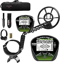 DR.ÖTEK Metal Detector for Adults Professional, Gold Metal Detector, Pinpoint & Exclusive Memory Mode, Higher Accuracy, IP68 Waterproof Coil, Bigger Backlit LCD Display, New Advanced DSP Chip, Green