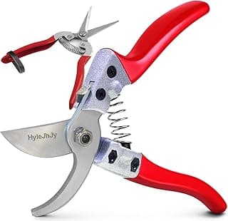 Pruning Shears with Stainless SK5 Steel Blades+Straight Tip Gardening Shears Garden Shears Garden Clippers Florist Scissors Hand Pruners Garden Tools Gardening Tools Set,Red
