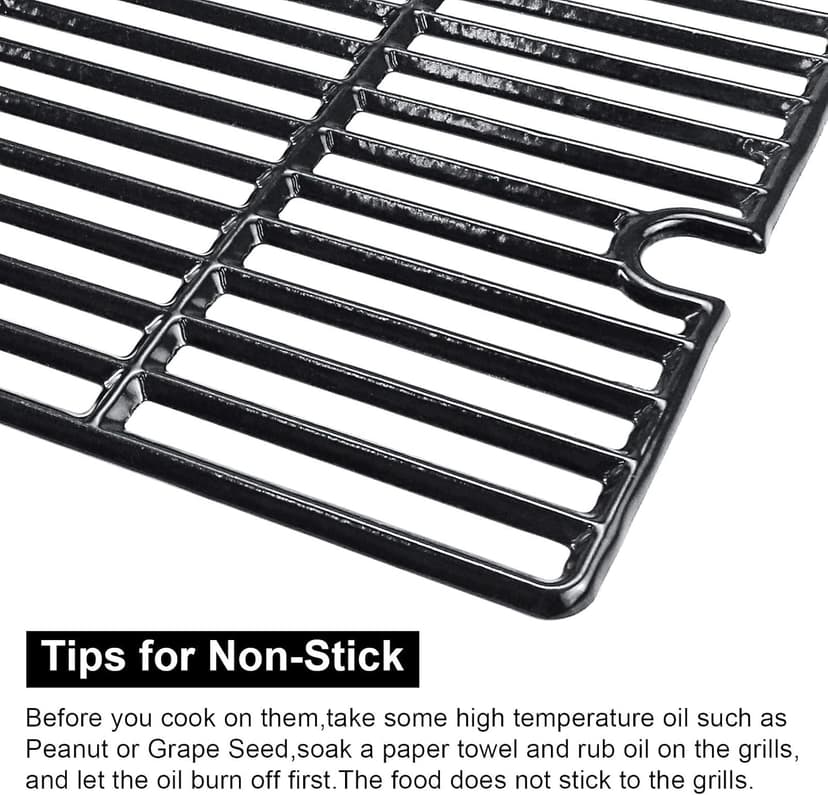 Hisencn Grill Replacement for Smoke Hollow PS9900, PS9500, 6800, Smoke Hollow Grill Parts for 16.5" Porcelain Steel Heat Plate Shield, Stainless Steel Pipe Burners, Cast Iron Cooking Grate