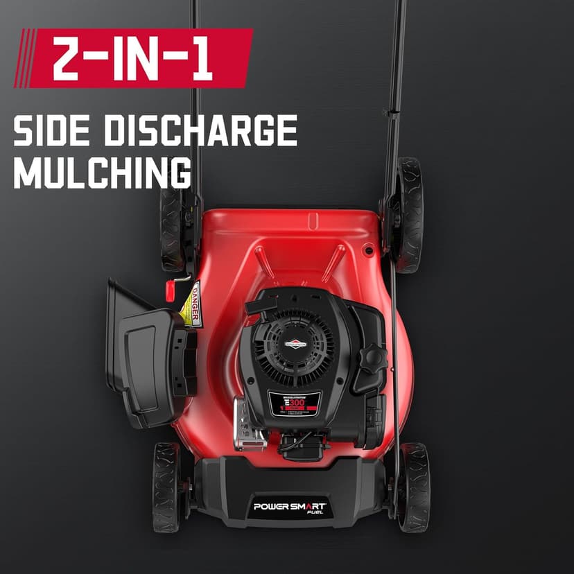 PowerSmart 21" 2-in-1 Push Lawn Mower, 125cc Engine, Adjustable Cutting Height, Lightweight, Easy Assembly