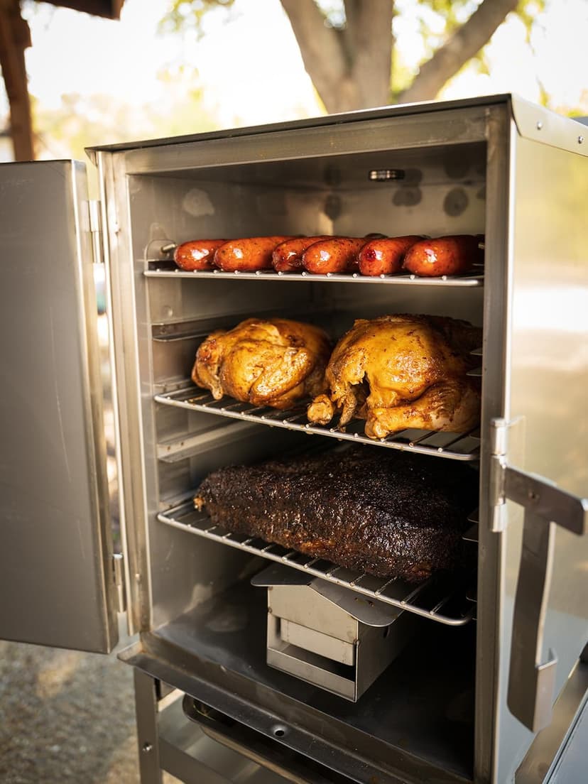 SmokinTex Pro 1400 Electric Smoker - Spacious & Insulated Stainless Steel Smoker with 700W Heating, Digital Temperature Control for BBQ, Jerky, Vegetables - Indoor/Outdoor