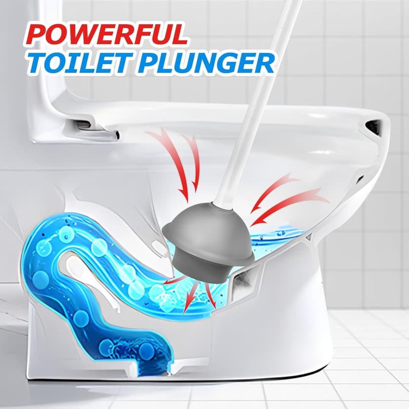 2Pack Toilet Plunger with Holder，Plungers for Bathroom with Holder, Toilet Plunger with Cover，Bathroom Plunger，Bathroom Decor，Bathroom Accessories，Toilet Bowl Cleaners,White