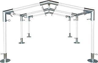 Carport Kit, 20' x 20' Low Peak Canopy Fittings, DIY Metal Carport Frame Parts, 1-1/2" EMT Fittings