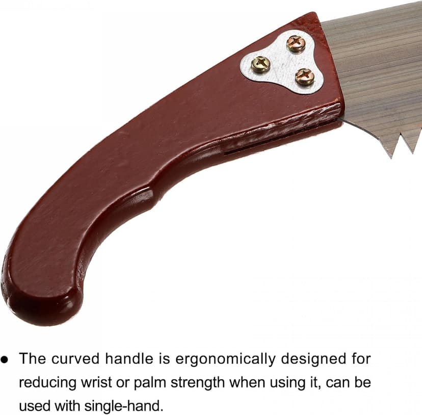 uxcell 24 Inch Pruning Saws, Straight Blade Hand Saw Wood Handle for Camping Garden Wood Tree Branches Trimming
