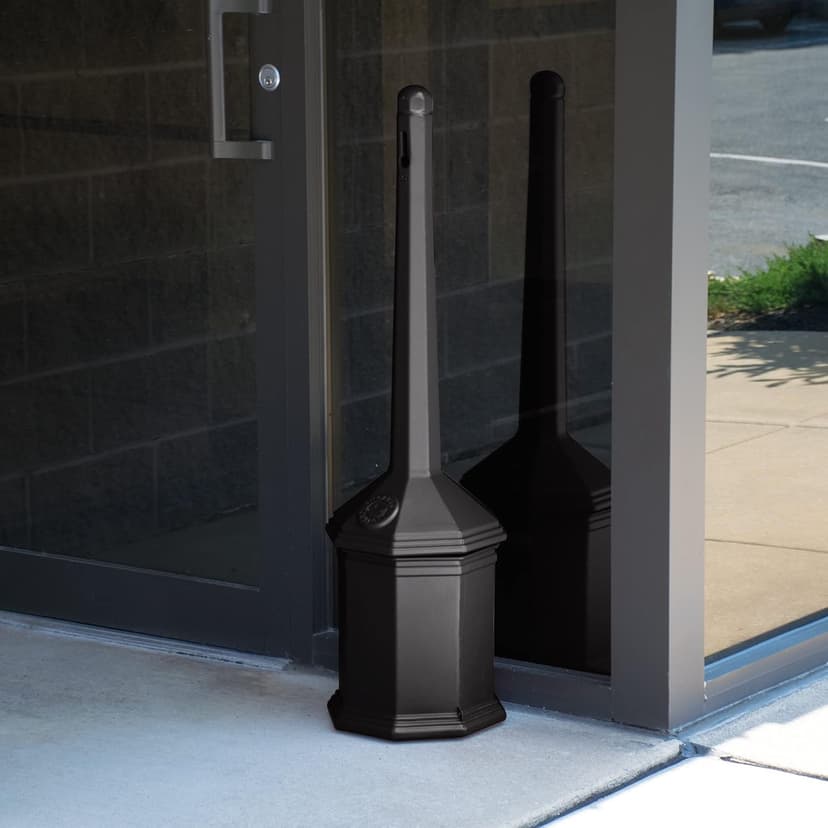 Commercial Zone 710301 Smoker’s Outpost Site Saver Cigarette Receptacle, Black