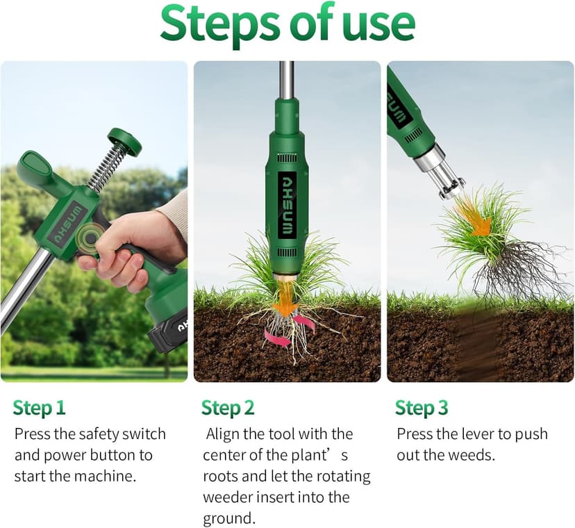 Electric Weed Puller - Efficient Stand Up Weed Puller Tool, Versatile Gardening Tools, Essential GardenTools for Homesteading Essentials, Perfect Garden Gifts Weeding Tool Made
