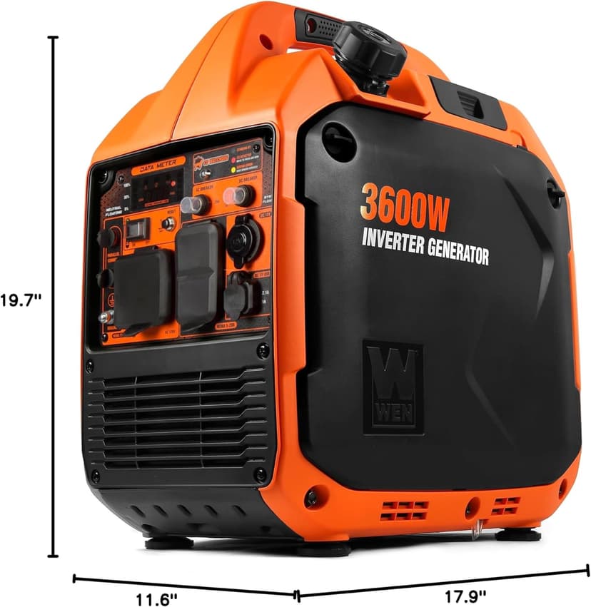 WEN 56360iX Super Quiet 3600-Watt Portable Inverter Generator with Fuel Shut Off and CO Sensor