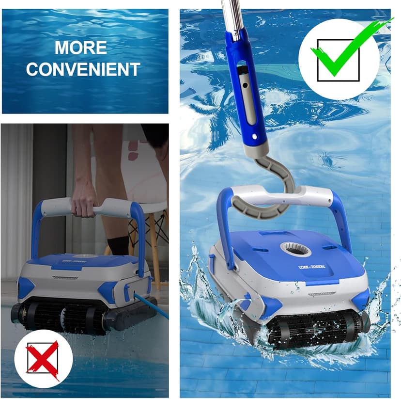 Hook for All Robotic Pool Cleaner, Accessories Hook Customized for Pool Vacuum Robot Including Cordless,Above Ground and Underwater,Attaches to Telescopic Poles-Gray