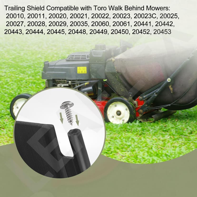 92-8647 Trailing Shield Compatible with Toro Lawn Boy Walk Behind Mowers 20010, 20011, 20020, 20021, 20022, 20023, 20023C, 20025, 20027, 20028