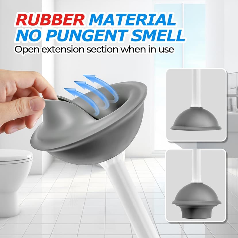 2Pack Toilet Plunger with Holder，Plungers for Bathroom with Holder, Toilet Plunger with Cover，Bathroom Plunger，Bathroom Decor，Bathroom Accessories，Toilet Bowl Cleaners,White