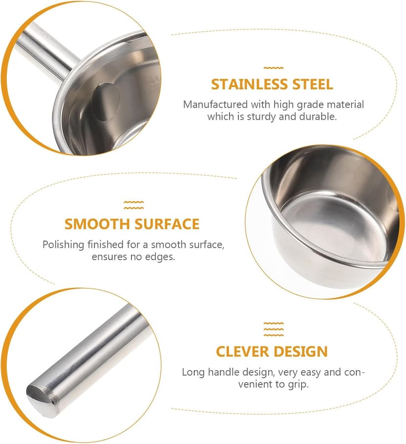 DOITOOL Long Handle Ladle - Stainless Steel Soup & Water Scoop - Multi-Purpose Canning & Garden Watering - 55x6.2 cm