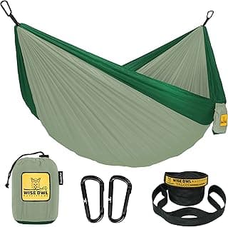 Wise Owl Outfitters Hammock for Camping Hammocks Gear for The Outdoors Backpacking Survival or Travel - Portable Lightweight Parachute Nylon - Up to 500lbs