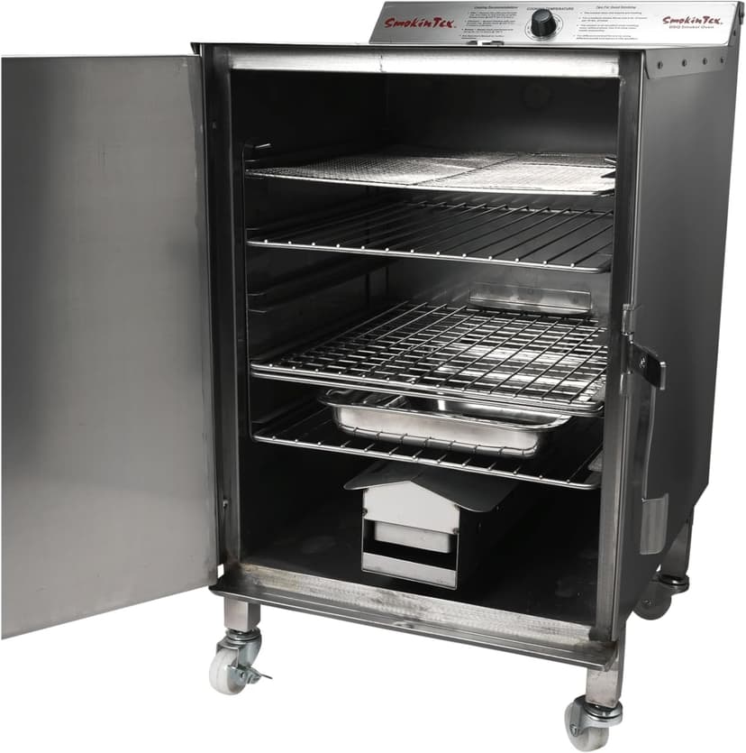 SmokinTex Pro 1400 Electric Smoker - Spacious & Insulated Stainless Steel Smoker with 700W Heating, Digital Temperature Control for BBQ, Jerky, Vegetables - Indoor/Outdoor
