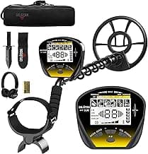 DR.ÖTEK Metal Detector for Adults Professional, Gold Metal Detector, Pinpoint & Exclusive Memory Mode, Higher Accuracy, IP68 Waterproof Coil, Bigger Backlit LCD Display, New Advanced DSP Chip, Yellow