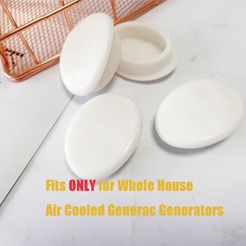 Hole Plug Kit for Generac Generators Home Use,4 Pcs Base Hole Adapter for Generac Whole House Air Cooled Generators,White