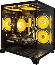 Gaming PC Desktop,Prebuilt Gaming Computer with,AMD Ryzen 7 5700X 3.4GHz,RTX4060 8GB GDDR6,32GB DDR4 RAM 3200MHz,1TB NVME SSD,ARGB Cooling Fan,Supply WiFi Support
